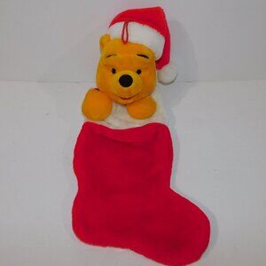 VTG Disney Winnie the Pooh 22" Plush Christmas Holiday Stocking